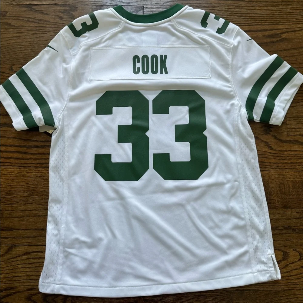 Nike Youth New York Jets 🏈 Dalvin Cook #33 NFL White Game Jersey, L, NWT